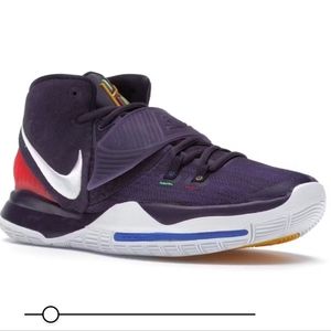 Nike Kyrie 6 enlightenment/ kids sz 4 (purple/red/wht)